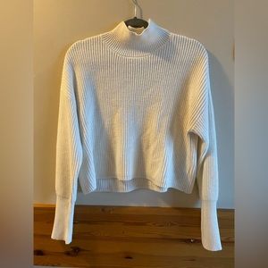 Twik White Cropped Turtleneck Sweater